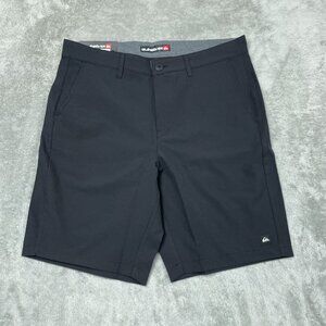 Quiksilver Mens UV Protection Stretch Shorts Size 30 Black Formal a1379